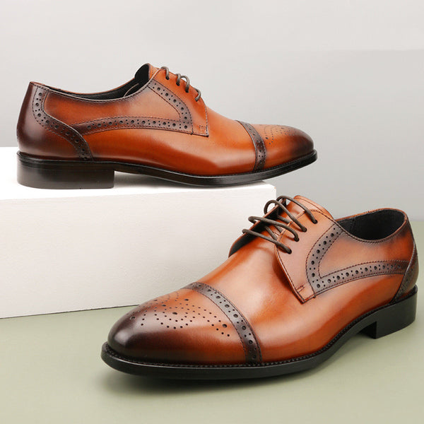 Men's Classic Leather Dress Shoes – Available in Black and Brown