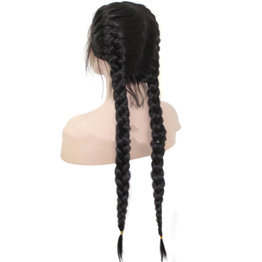 Two Cornrows Braided Wig with Baby Hair