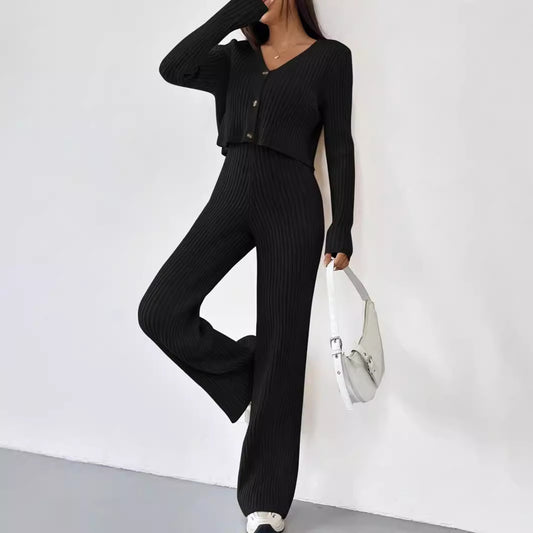 Lauren Lounge Knitted Two-piece Bootcut Set