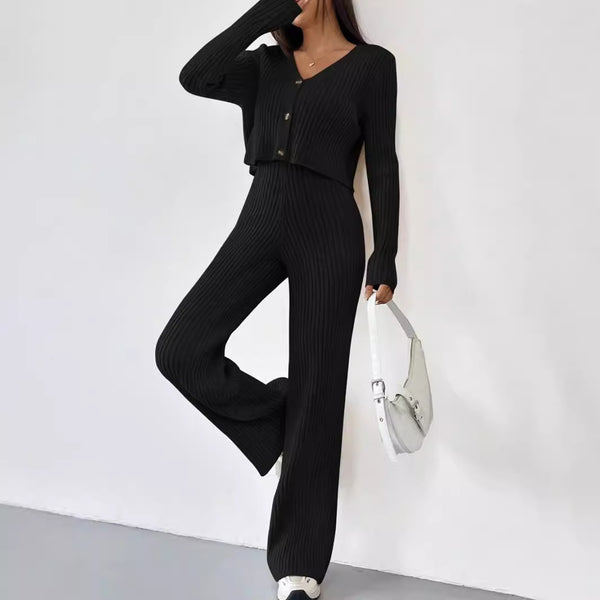 Lauren Lounge Knitted Two-piece Bootcut Set
