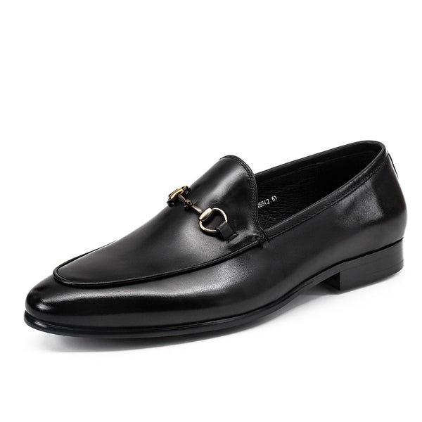 Luxury Leather Loafers – Elegant Horsebit Detail in Black, Burgundy & Brown