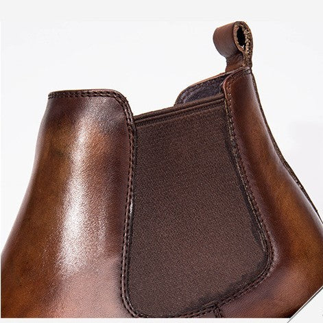 Luxury Brown Leather Ankle Boots – Elegant, Modern & Versatile