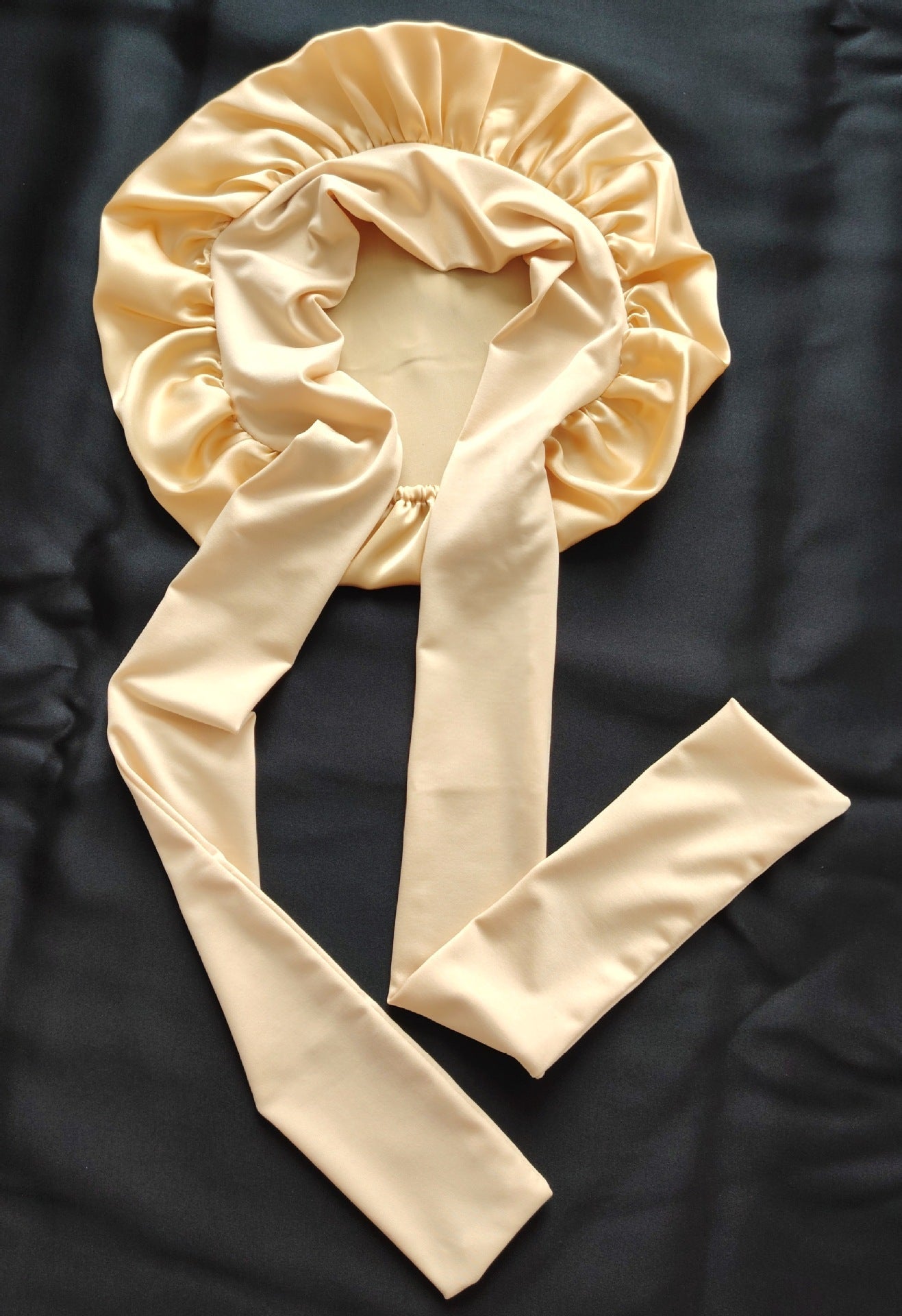 Stretch Ribbon Bowknot Silk Bonnet