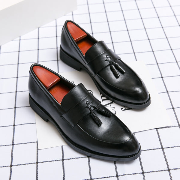 Men's Brown Leather Loafer Shoes – Classic Formal Footwear