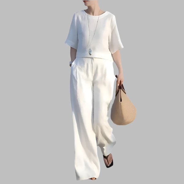 Wide Leg Pants Casual Two-piece Set