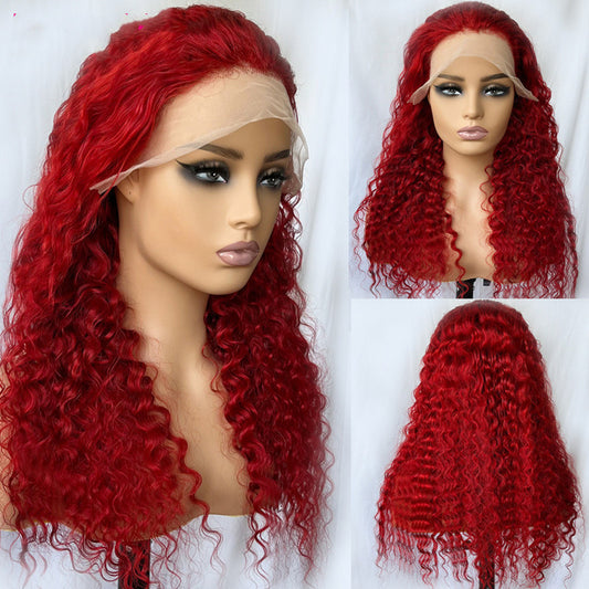 Deep Wave Human Hair Wig (Red)