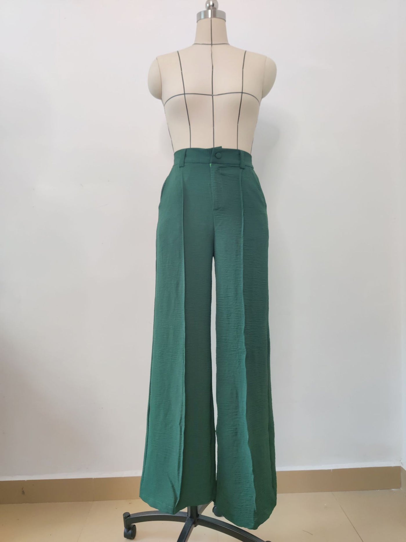 London Pleated Wide-leg Pants