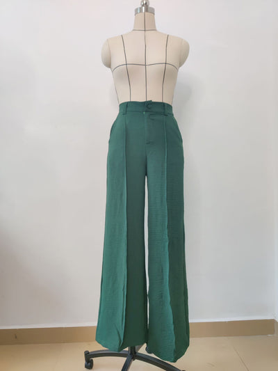 London Pleated Wide-leg Pants