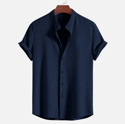 Men's Casual Short-Sleeve Button-Down Shirt – Lightweight, Stylish, & Breathable
