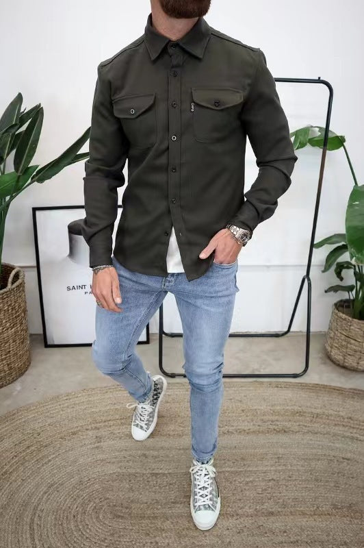 Men’s Classic Fit Casual Shirt with Flap Pocket – Versatile, Stylish & Comfortable