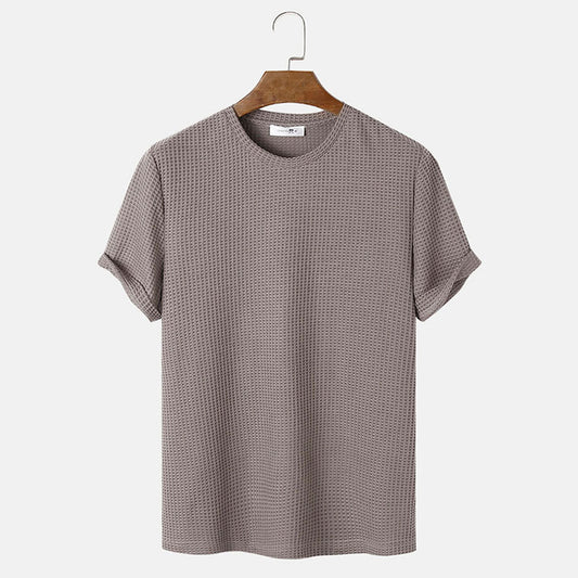 Men's Textured Short Sleeve T-Shirt – Stylish, Comfortable & Modern Essential