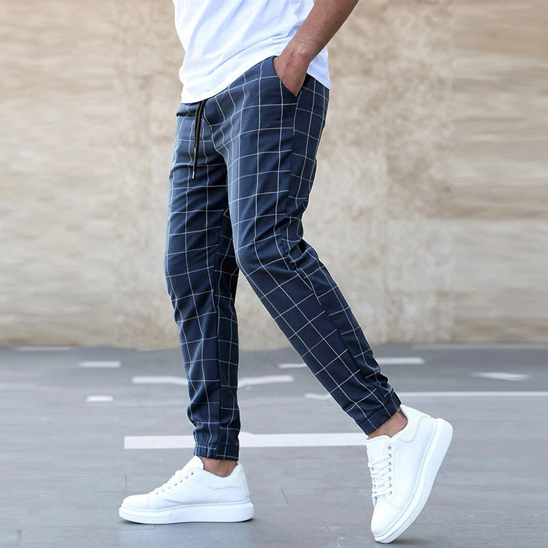 Men's Lightweight Checkered Jogger Pants – Casual, Comfortable & Stylish