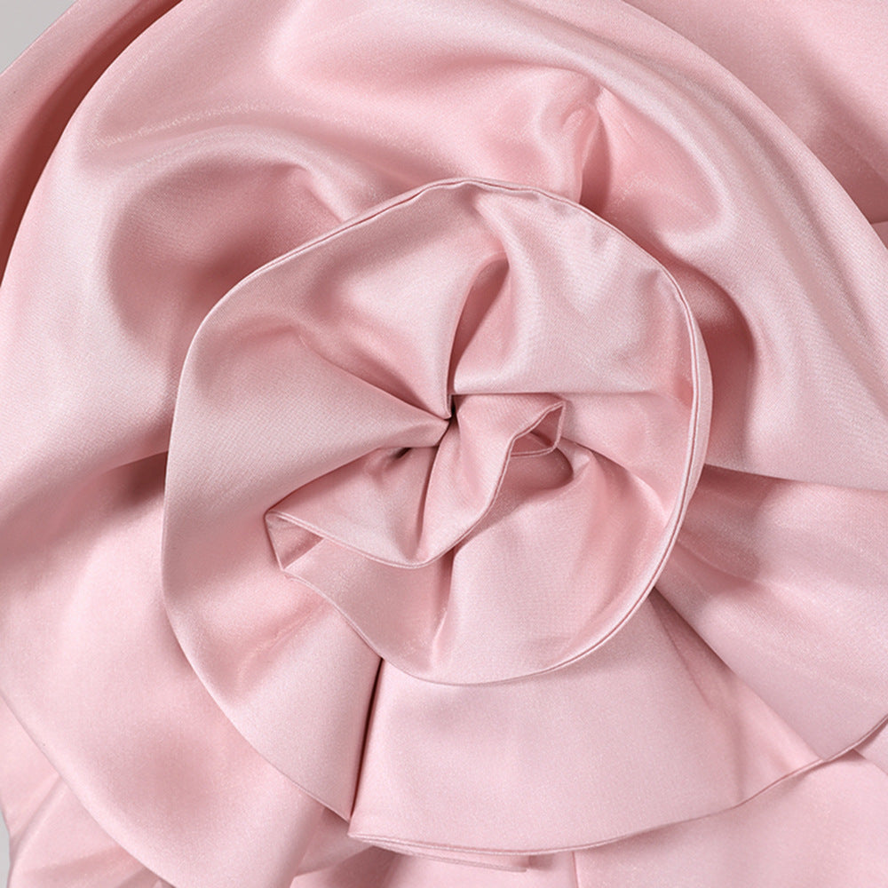 Large Flower Stitching Sleeveless Dress