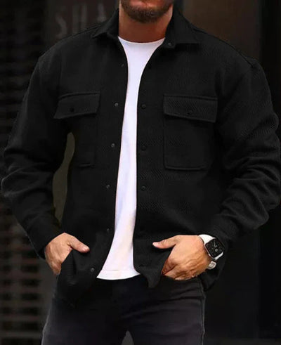 Men's Casual Wool-Blend Overshirt – Rugged, Warm, and Stylish