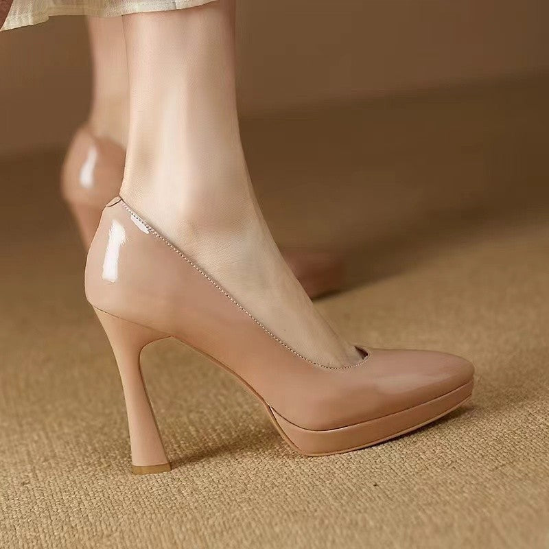 Platform Patent Leather Pumps