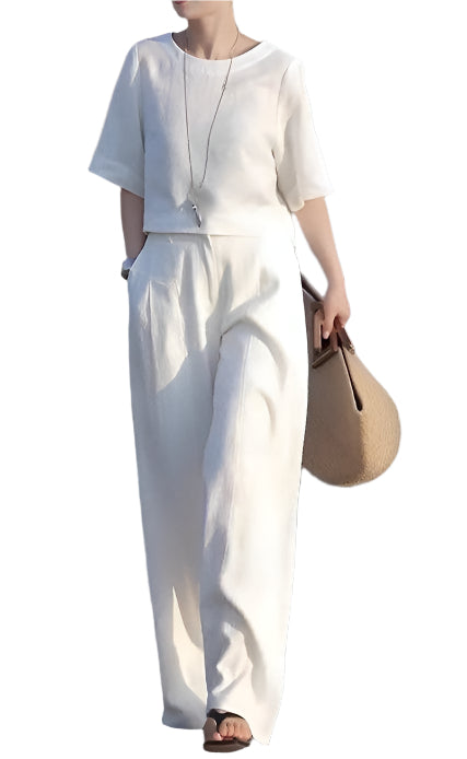 Wide Leg Pants Casual Two-piece Set