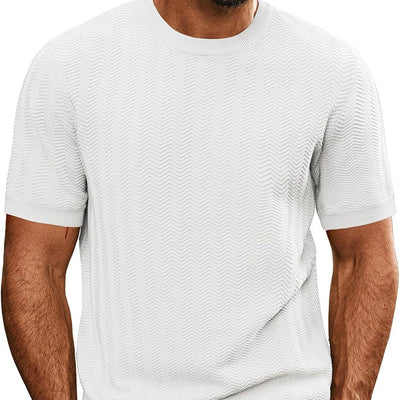 Men's Summer Hollow Breathable Sweater Solid Color T-shirt