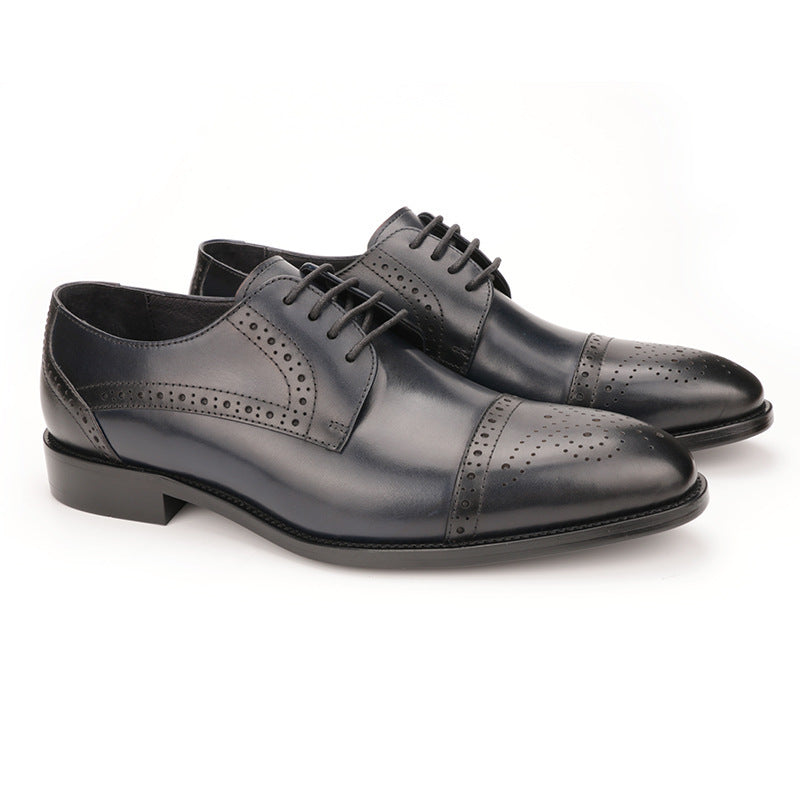 Men's Classic Leather Dress Shoes – Available in Black and Brown