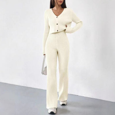 Lauren Lounge Knitted Two-piece Bootcut Set
