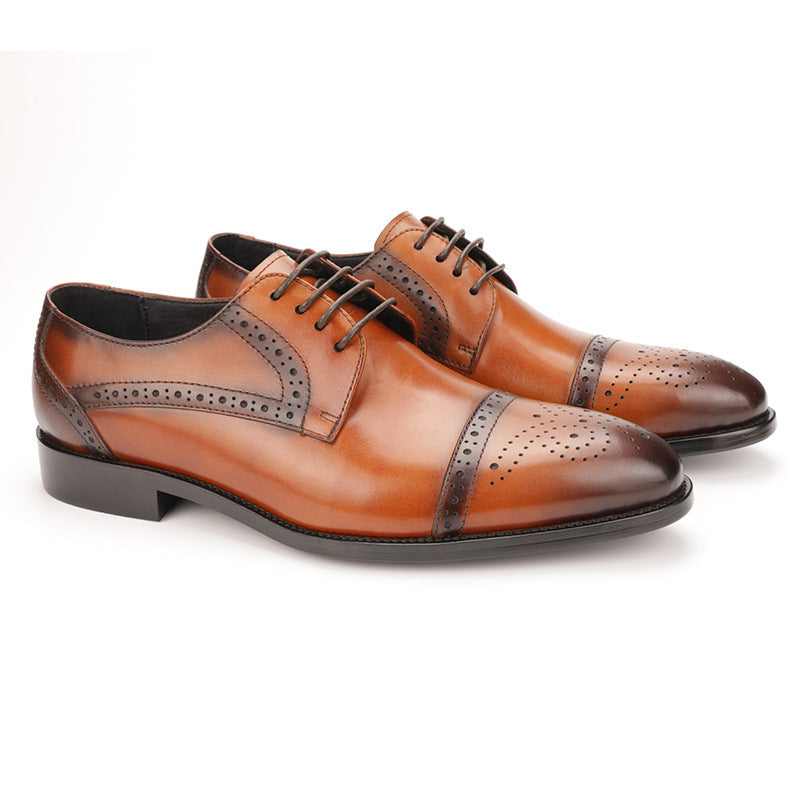 Men's Classic Leather Dress Shoes – Available in Black and Brown