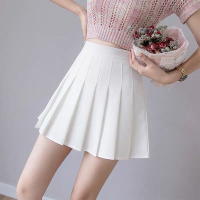 High Waisted Pleated Skirt