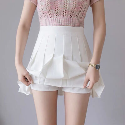 High Waisted Pleated Skirt