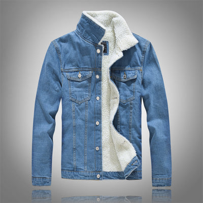 Men's Denim Sherpa Lined Jacket