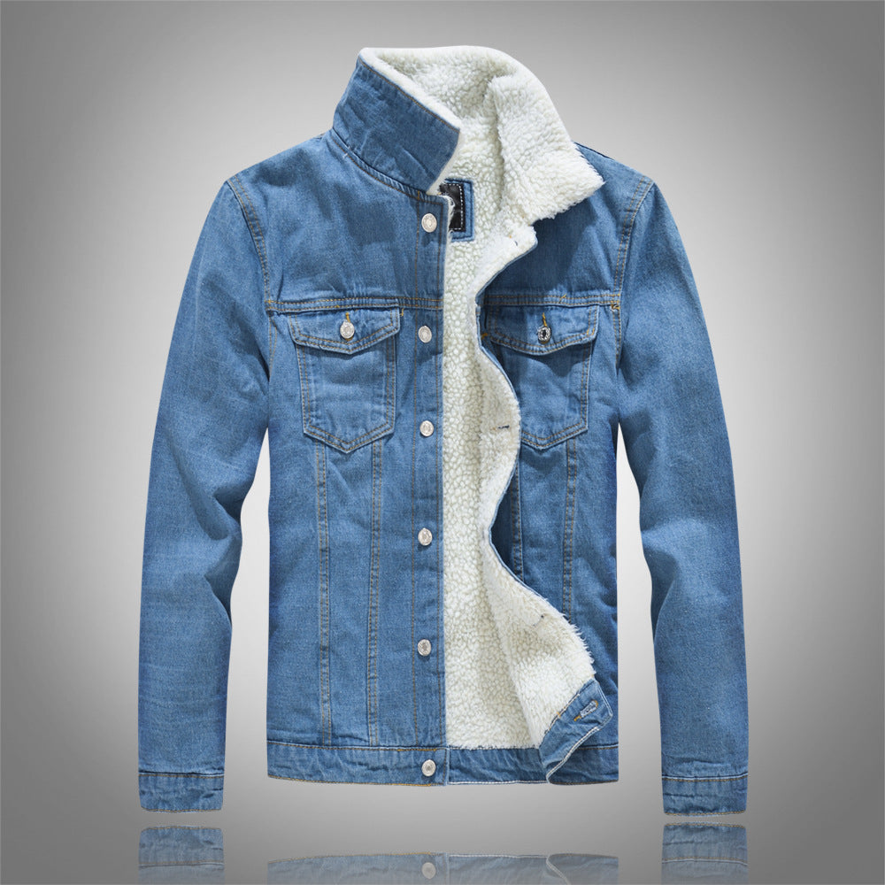 Men's Denim Sherpa Lined Jacket