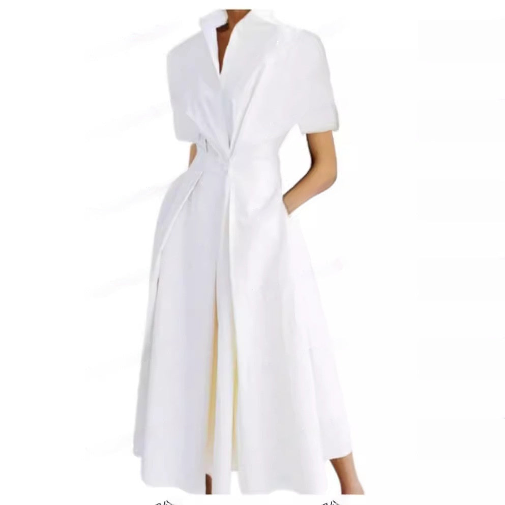 Polo Collar Swing Dress