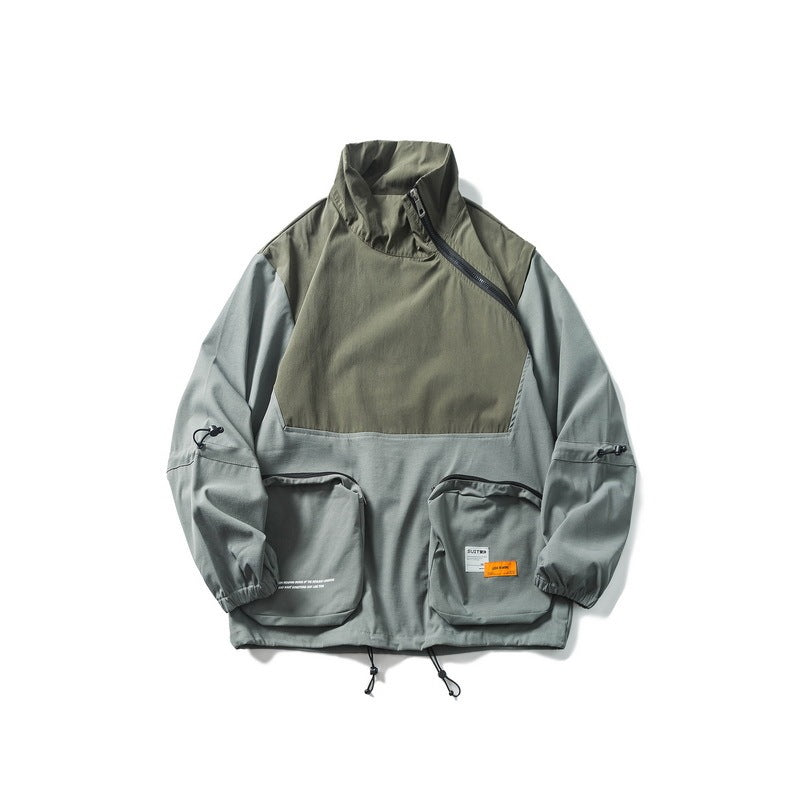 Men's Multi-Color Lightweight Windbreaker with Multiple Pockets – Functional, Stylish & Weather-Resistant