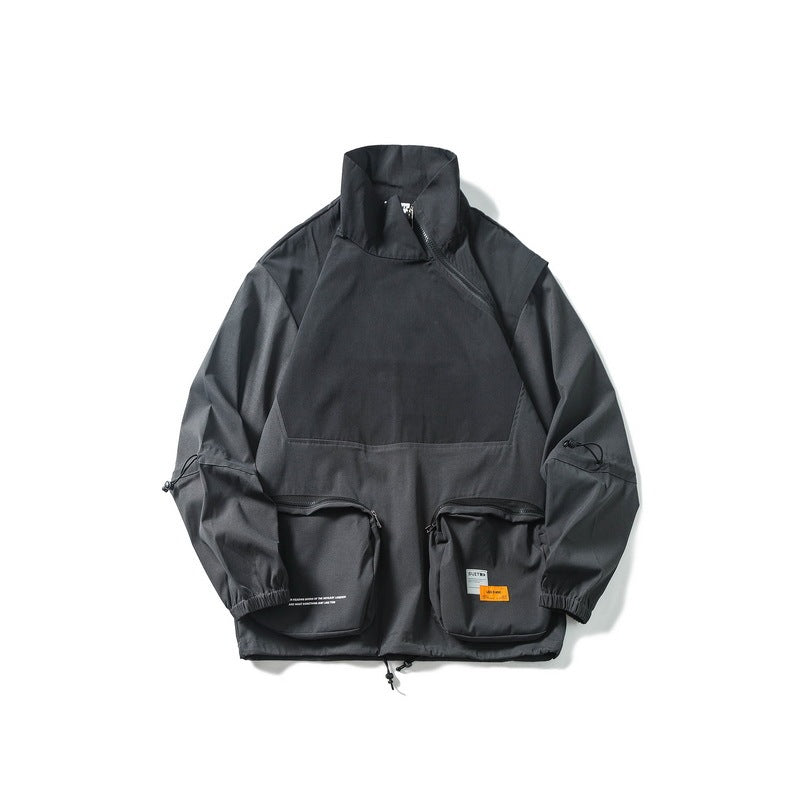 Men's Multi-Color Lightweight Windbreaker with Multiple Pockets – Functional, Stylish & Weather-Resistant