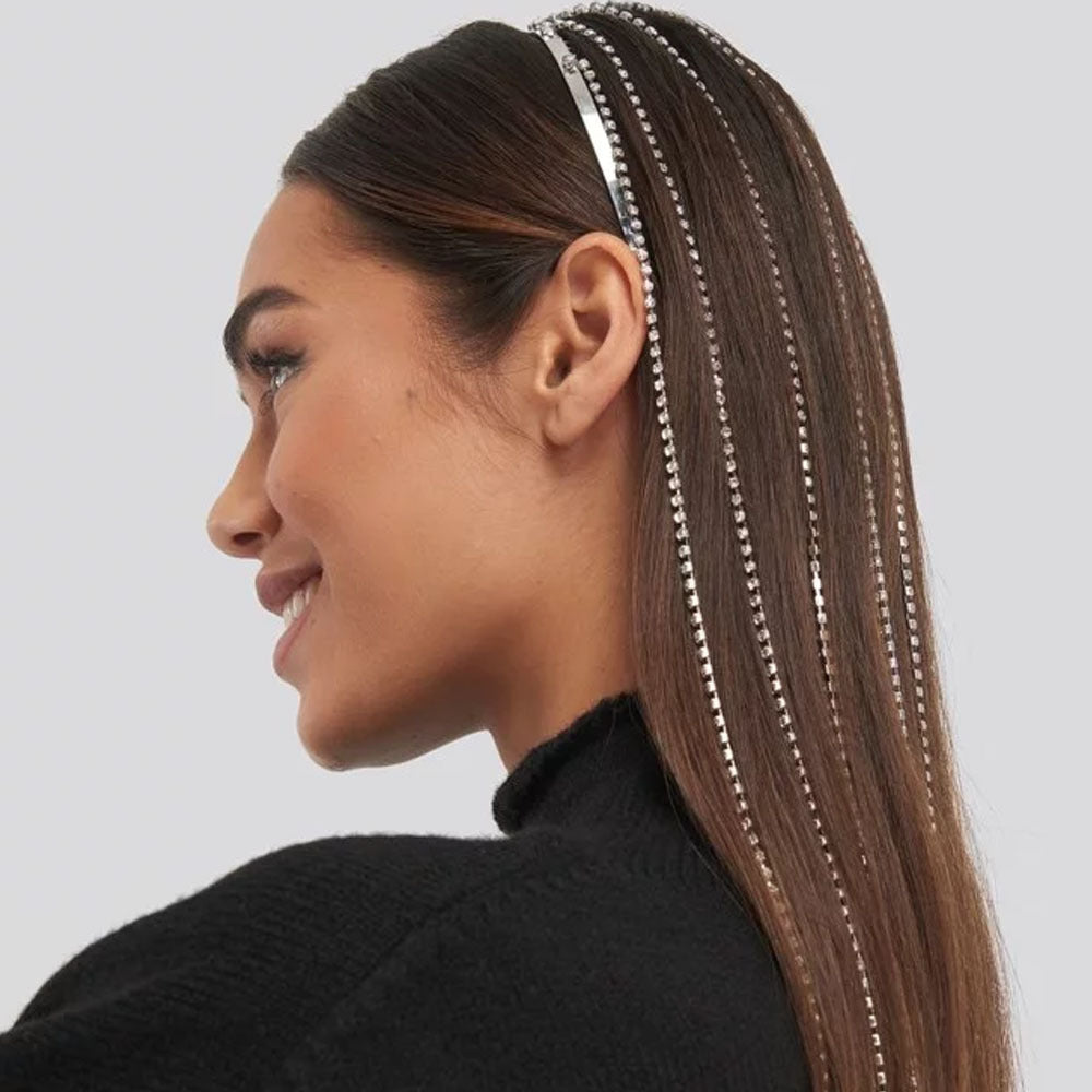Tassel Rhinestone Headband