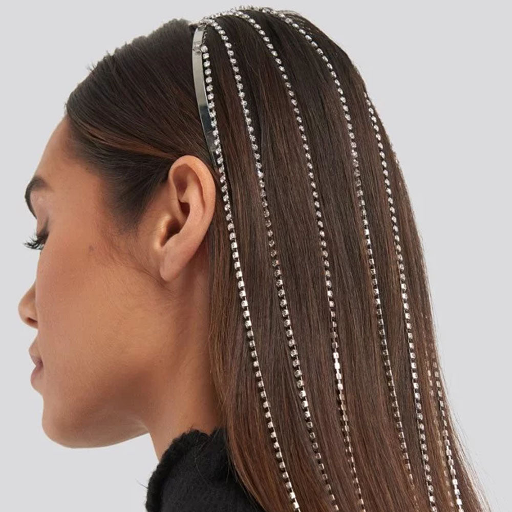 Tassel Rhinestone Headband