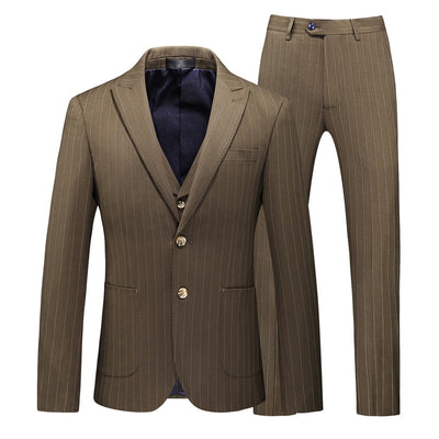 Men's Versatile Pinstripe 3-Piece Suit