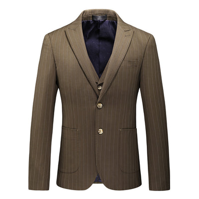 Men's Versatile Pinstripe 3-Piece Suit
