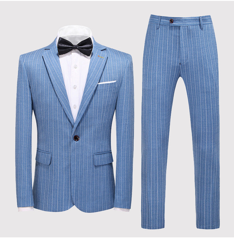 Men's Classic Pinstripe 3-Piece Suit