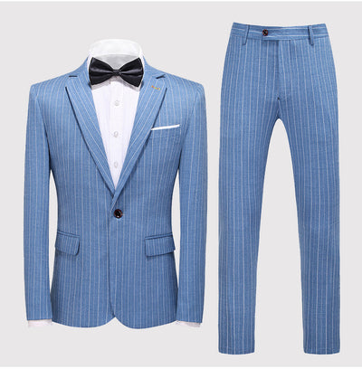 Men's Classic Pinstripe 3-Piece Suit