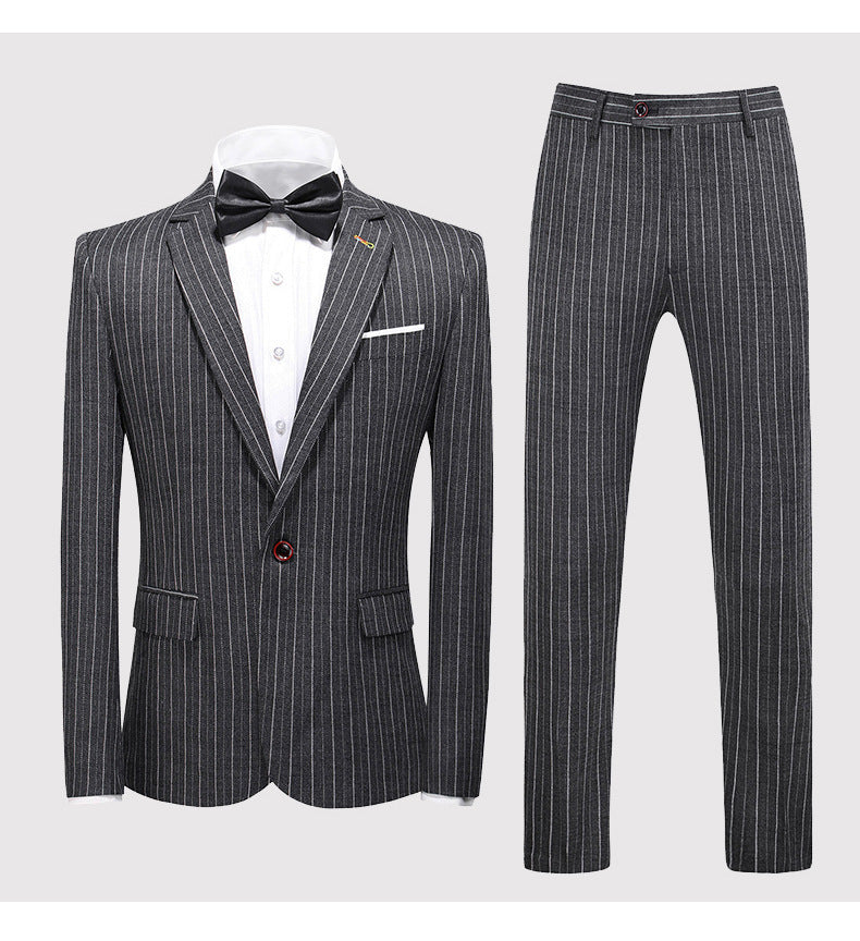 Men's Classic Pinstripe 3-Piece Suit