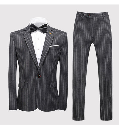 Men's Classic Pinstripe 3-Piece Suit
