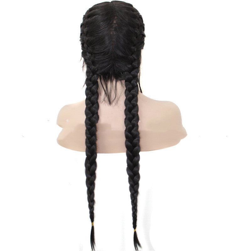 Two Cornrows Braided Wig with Baby Hair