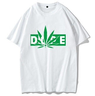 Men's Cotton T-Shirt with Cannabis Leaf "DOPE" Graphic – Trendy, Comfortable & Bold Statement Piece