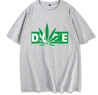 Men's Cotton T-Shirt with Cannabis Leaf "DOPE" Graphic – Trendy, Comfortable & Bold Statement Piece