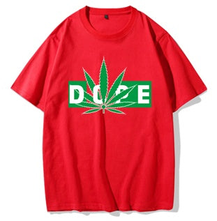 Men's Cotton T-Shirt with Cannabis Leaf "DOPE" Graphic – Trendy, Comfortable & Bold Statement Piece