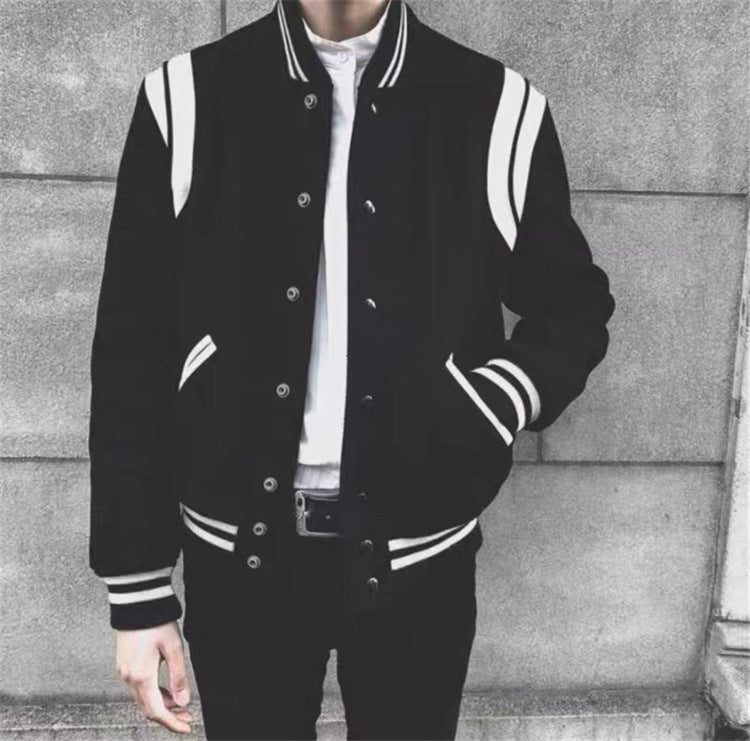 Men's Classic Varsity Style Bomber Jacket – Casual Athletic Outerwear