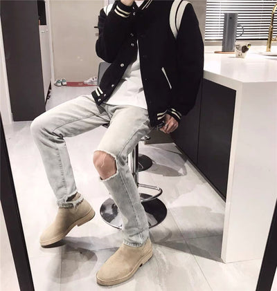 Men's Classic Varsity Style Bomber Jacket – Casual Athletic Outerwear