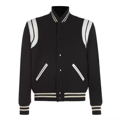 Men's Classic Varsity Style Bomber Jacket – Casual Athletic Outerwear