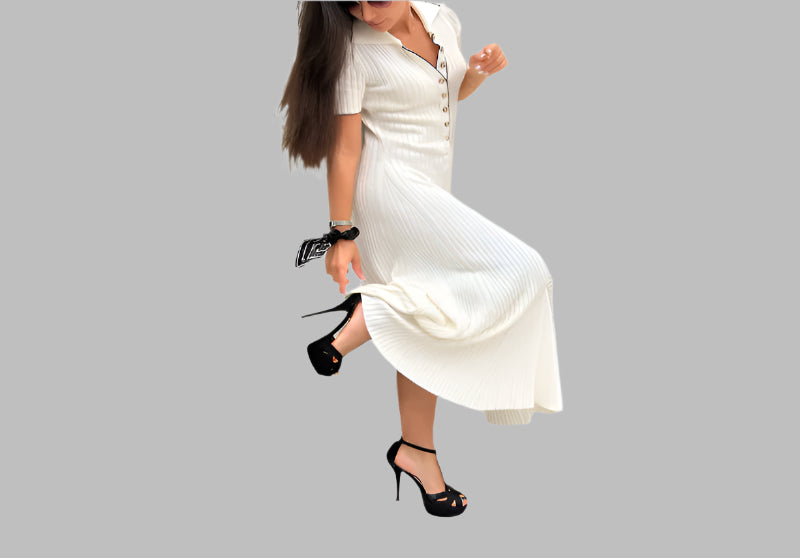 Short Sleeved Knit Dress