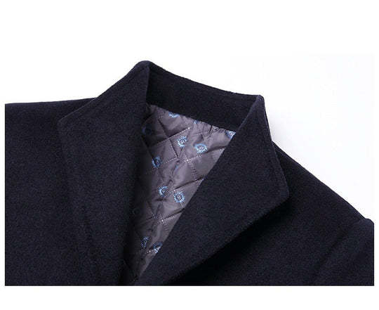 Men's Elegant Wool-Blend Overcoat – Sophisticated Style for Cold Weather