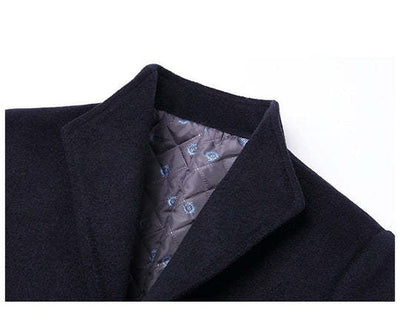 Men's Elegant Wool-Blend Overcoat – Sophisticated Style for Cold Weather