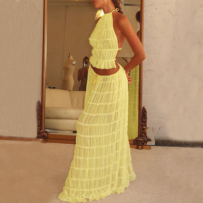 pleated Maxi Skirt